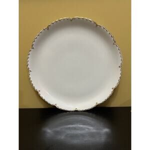 Vintage Haviland France Porcelain Plate Scalloped Gold Rim Elegant Dining Decor